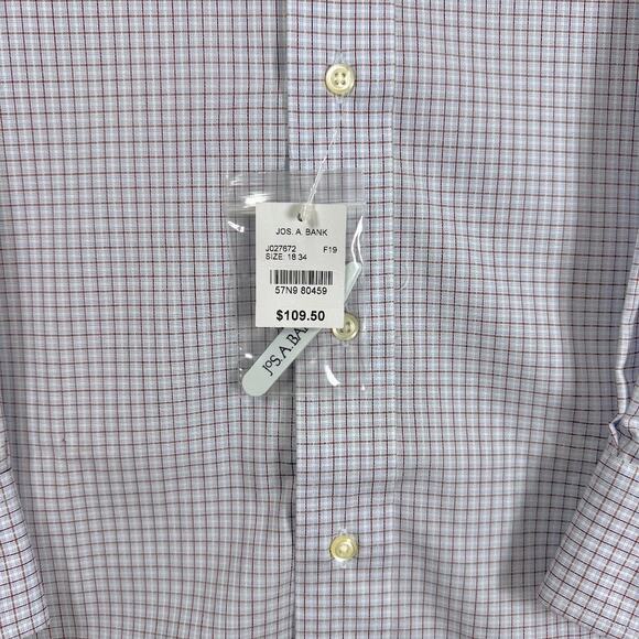 NWT Jos A. Bank Travel Tec Button Down Shirt Tailored Fit Men's 18 34 - Picture 2 of 8